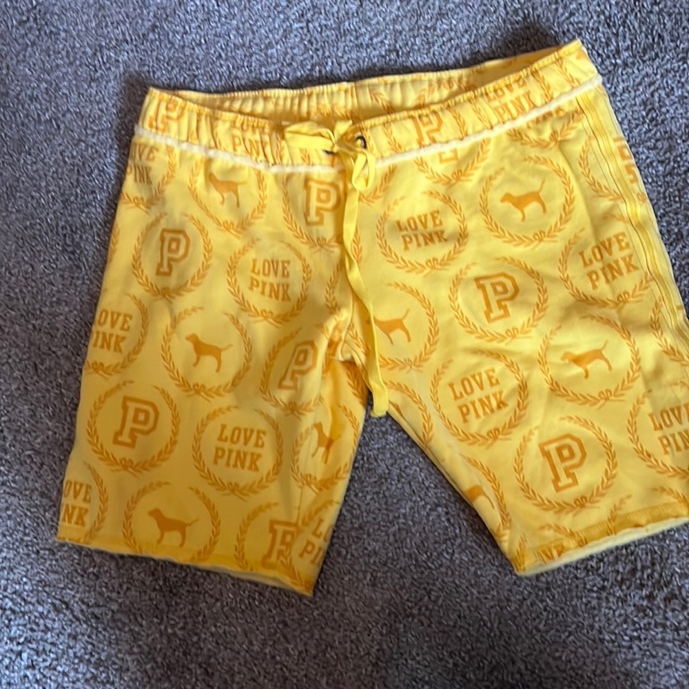 Yellow Victoria Secret pink shorts